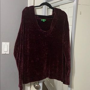 Chunky Wine Red colored sweater